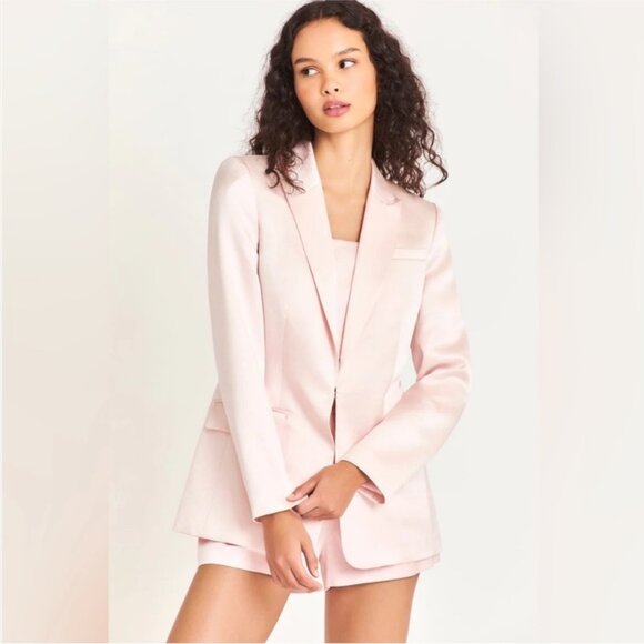 Elegant Pink Blazer and Shorts Set - Picture 1 of 5